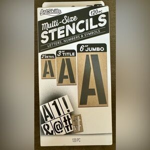 NIB ArtSkills Multi-Size 120 Piece Stencil Set